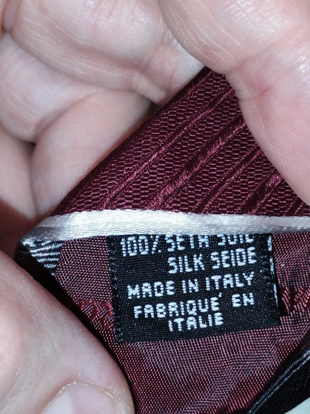 Giorgio Armani Burgundy Textured Tie